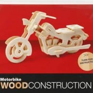 3D Wood Construction: Motorbike