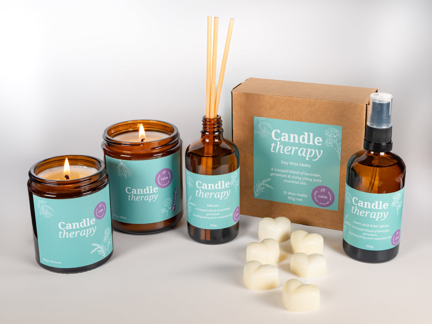 Calm Aromatherapy Soy Wax Candle