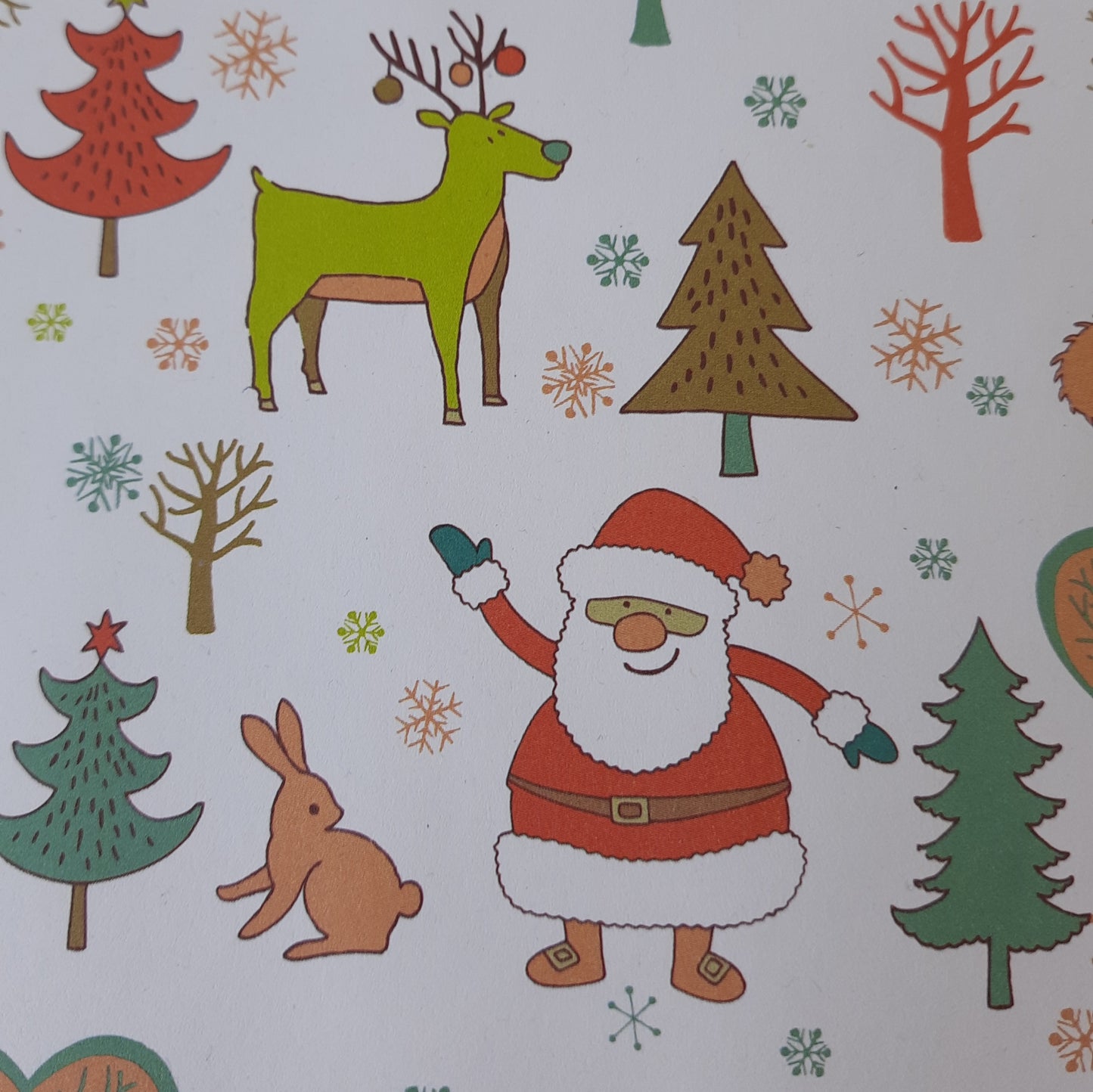 Recycled gift wrap sheet - Santa