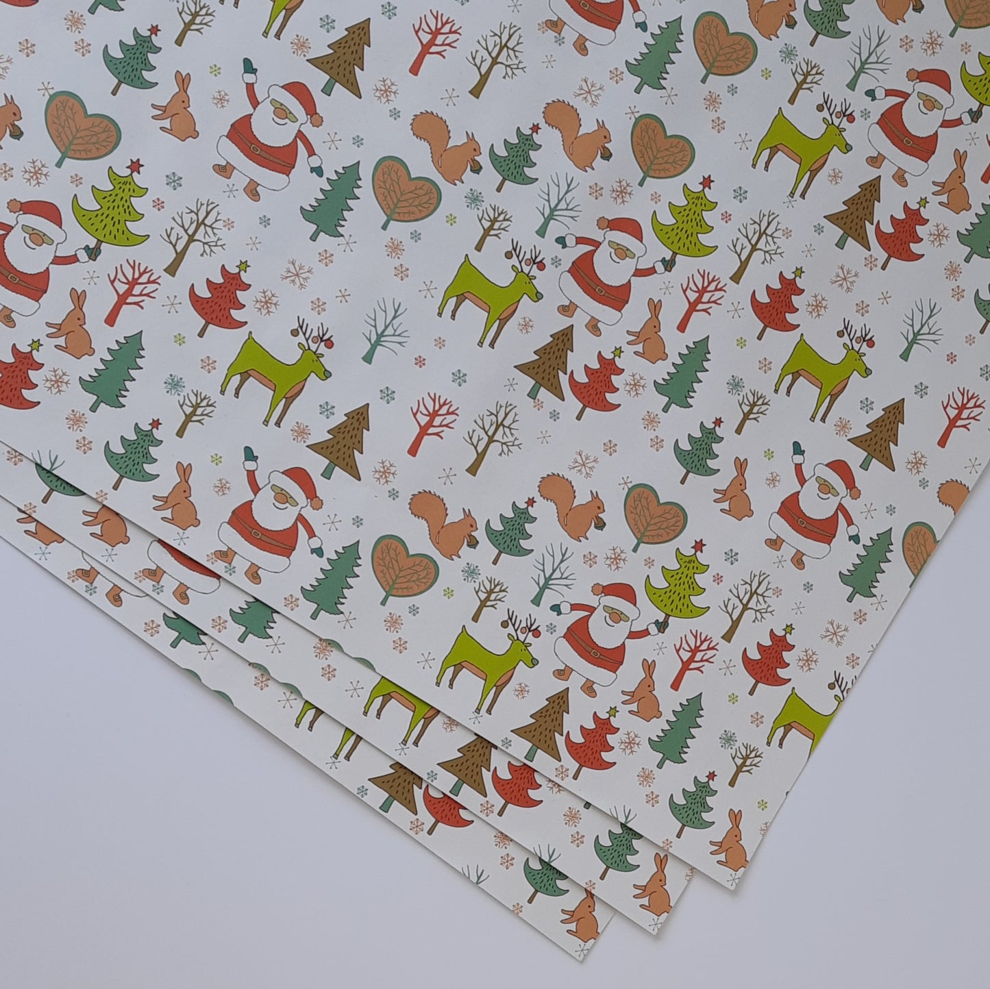 Recycled gift wrap sheet - Santa
