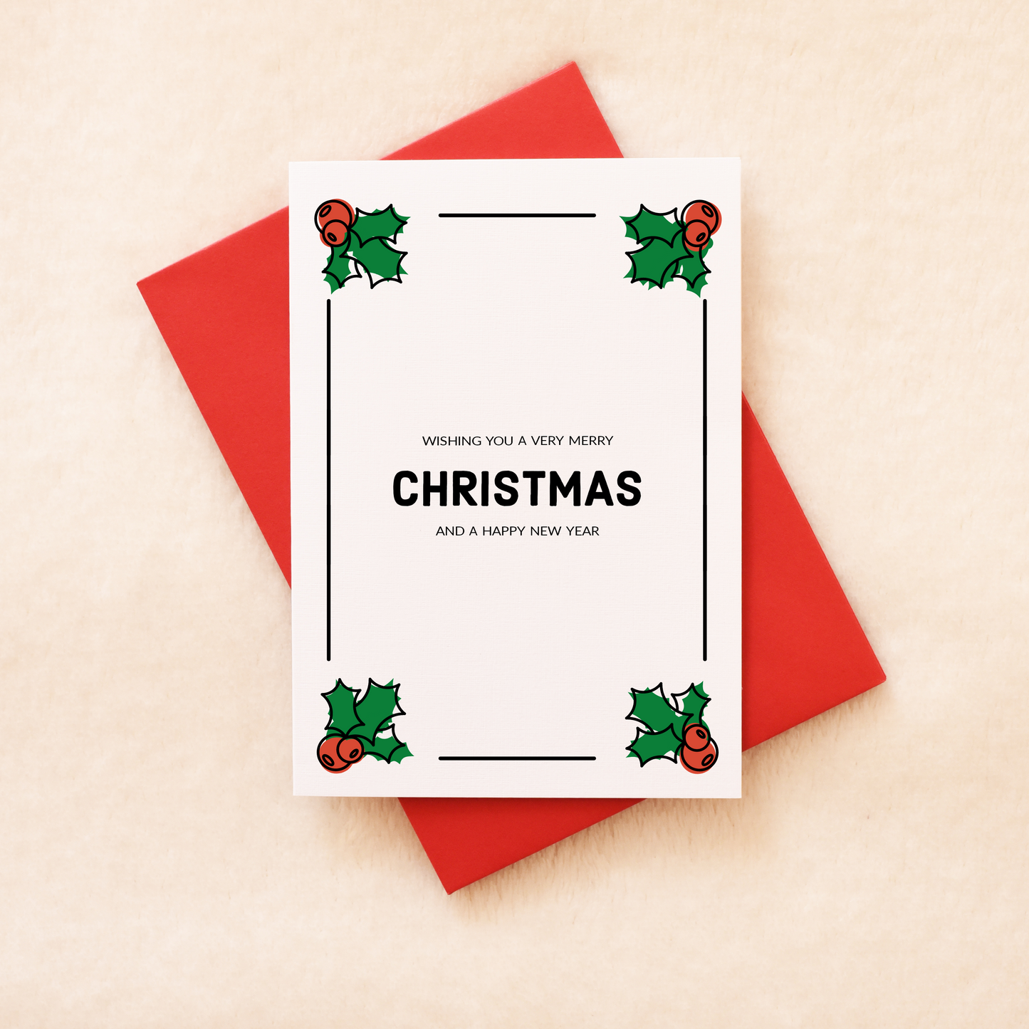 Merry Christmas and a Happy New Year Holly