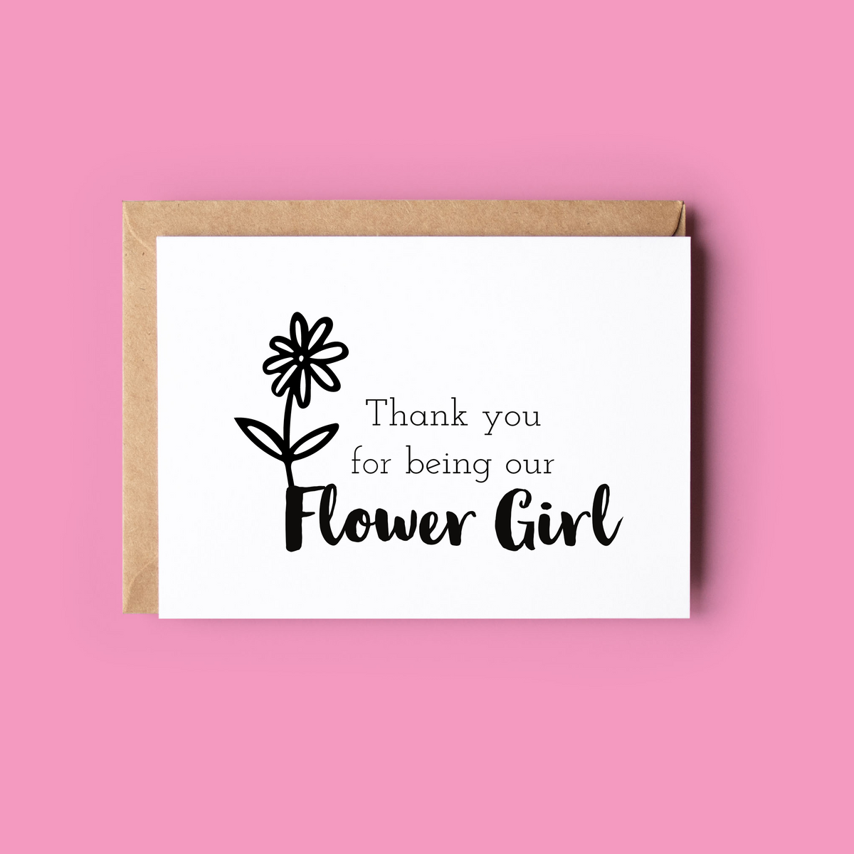 Thank you for being 2025 our flower girl card