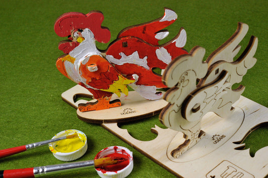 Cockerel - Colouring 3D Puzzle