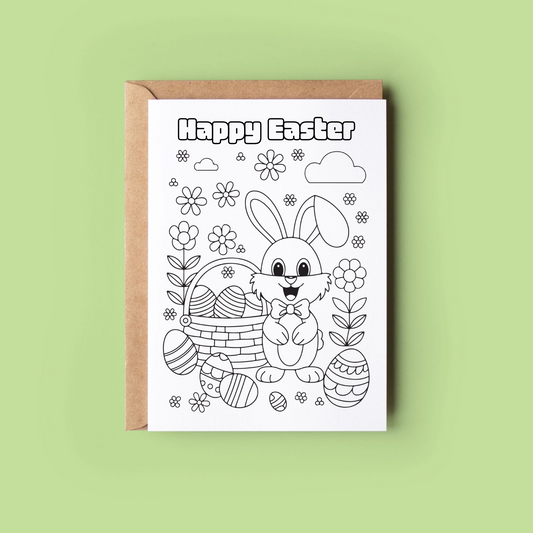 Happy Easter - Blank for Colouring
