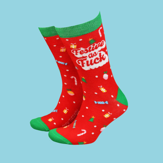 Festive as F*** - Women's Bamboo Socks
