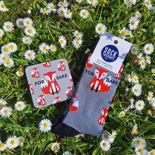 For Fox Sake Mens Socks and Coaster Bundle