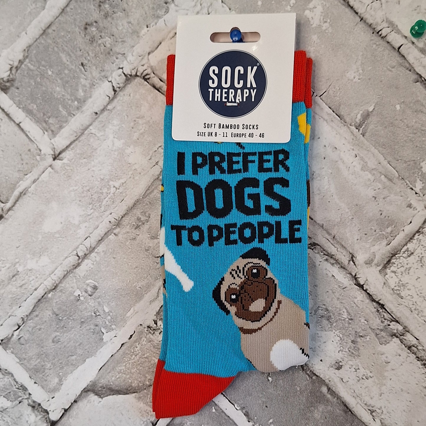 I prefer dogs to people - Men's Bamboo Socks