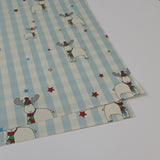 Recycled gift wrap sheet - Blue