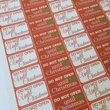Do Not Open until Christmas - 65 labels