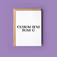 Custom Text Card