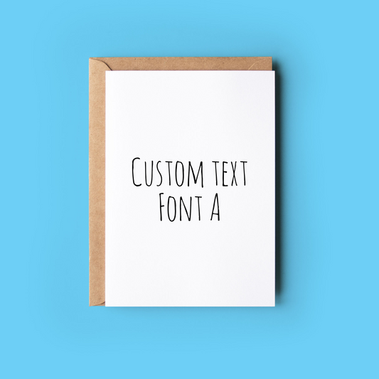 Customised Cards - Wonky Cards