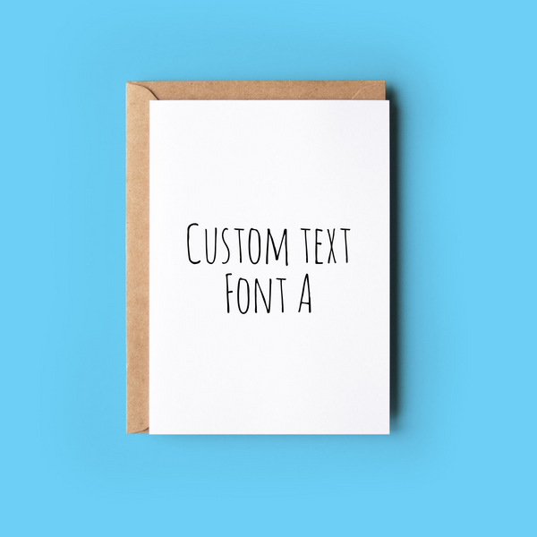 Custom Text Card