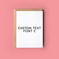 Custom Text Card