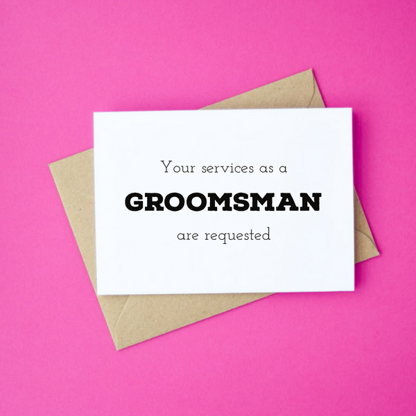 Your Services as a Groomsman