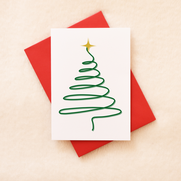 Simple Christmas Tree Wonky Cards