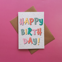 Happy Birth Day - Plantable Seed Card