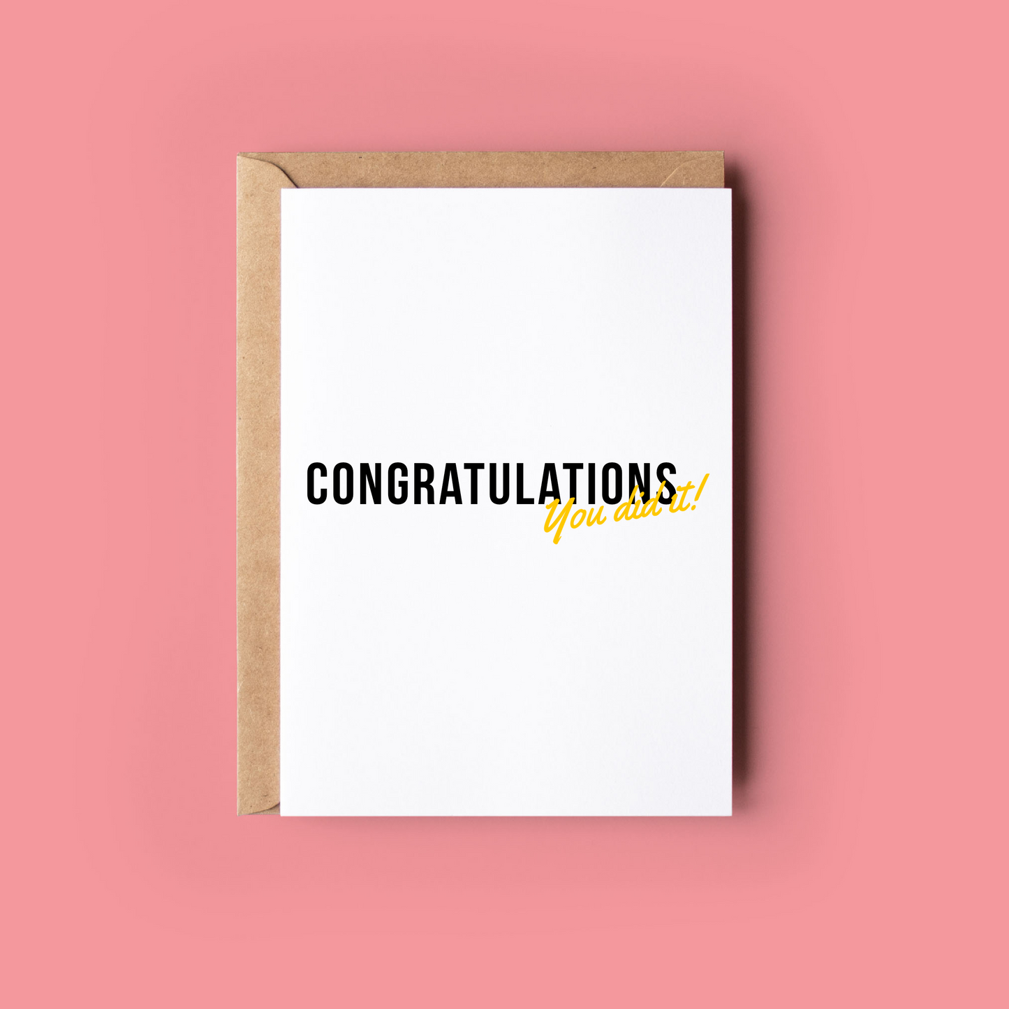 You did it!