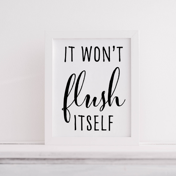 It Won't Flush Itself