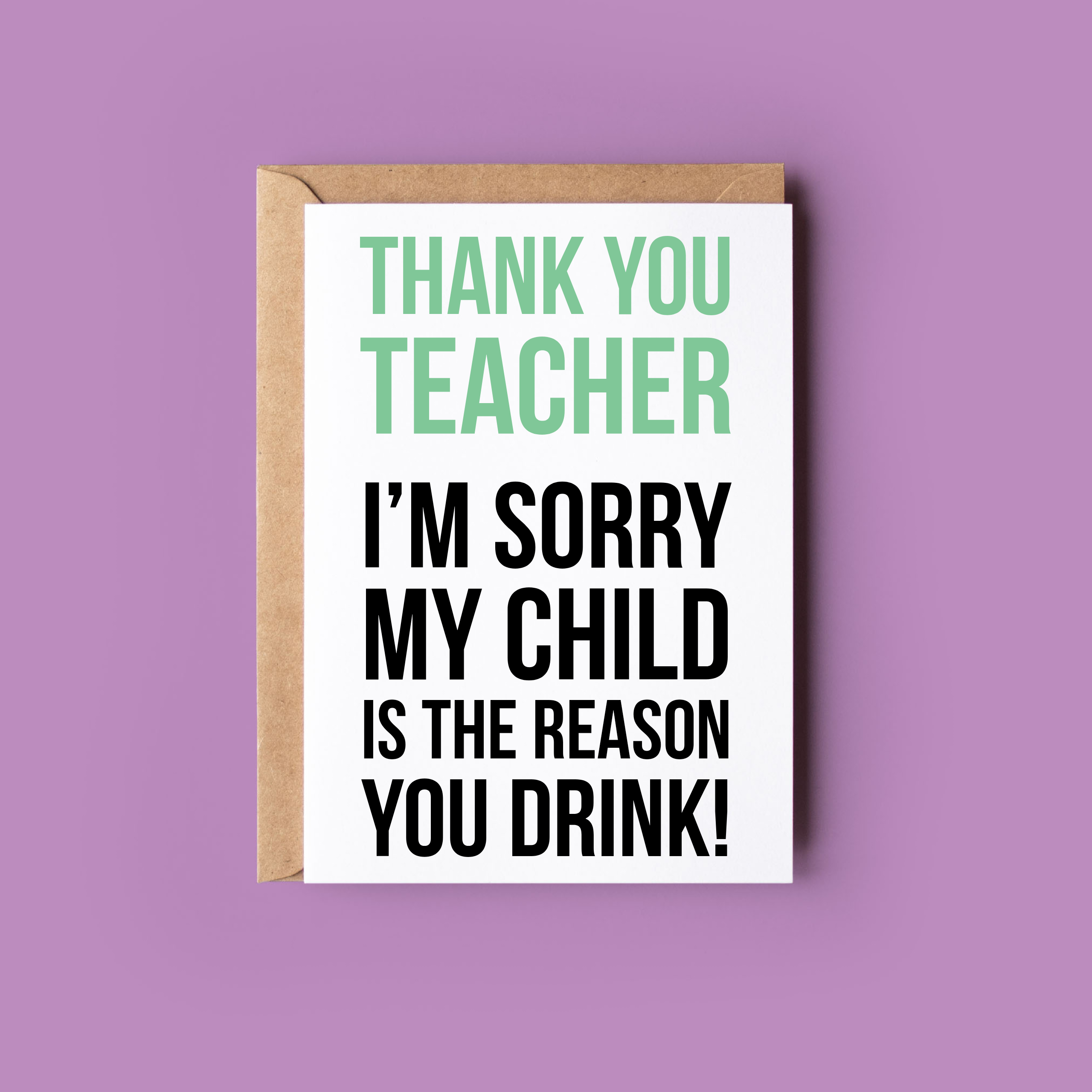 Sorry Note From Child Sorry my Child – Wonky Cards